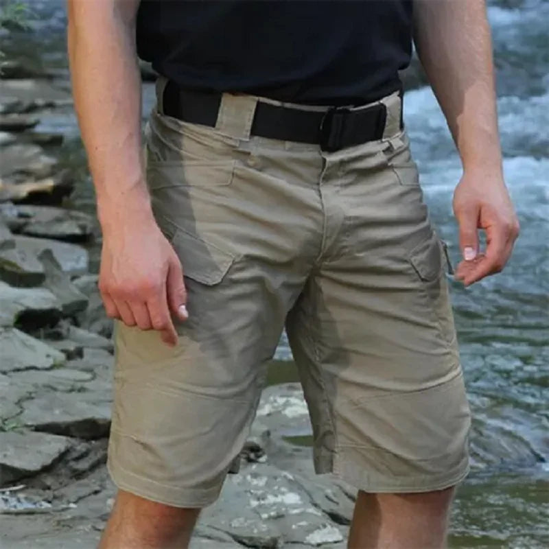 Pantalones cortos tácticos militares para hombre, pantalones cortos urbanos impermeables de senderismo, pantalones de campamento con múltiples bolsillos, talla grande, Verano