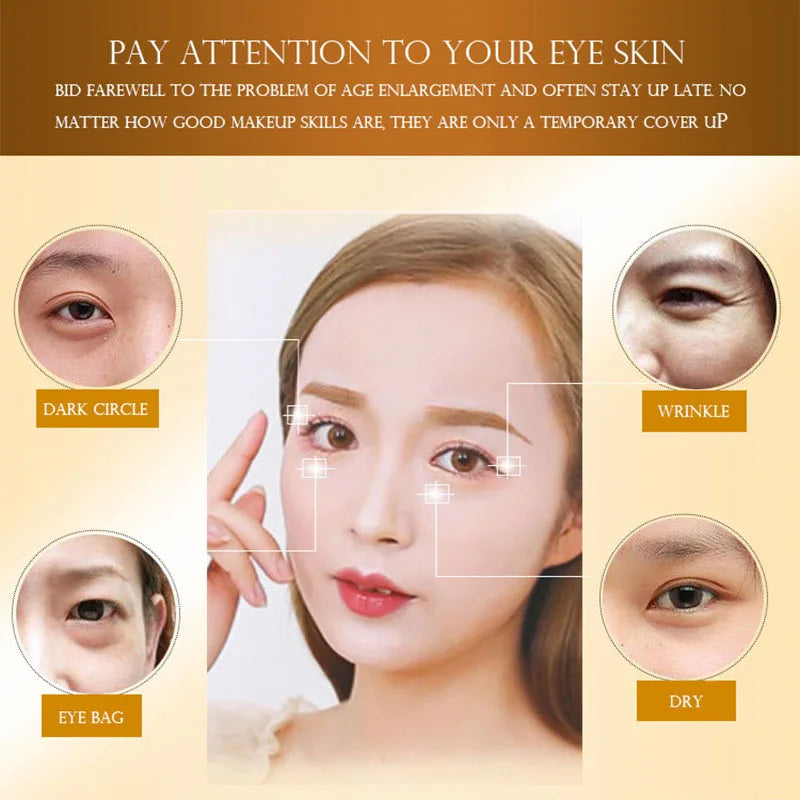 100 Uds = 50 pares de mascarilla de colágeno dorado para el cuidado de la piel antienvejecimiento anti ojeras eliminar la hinchazón parches hidratantes para los ojos cuidado de la piel