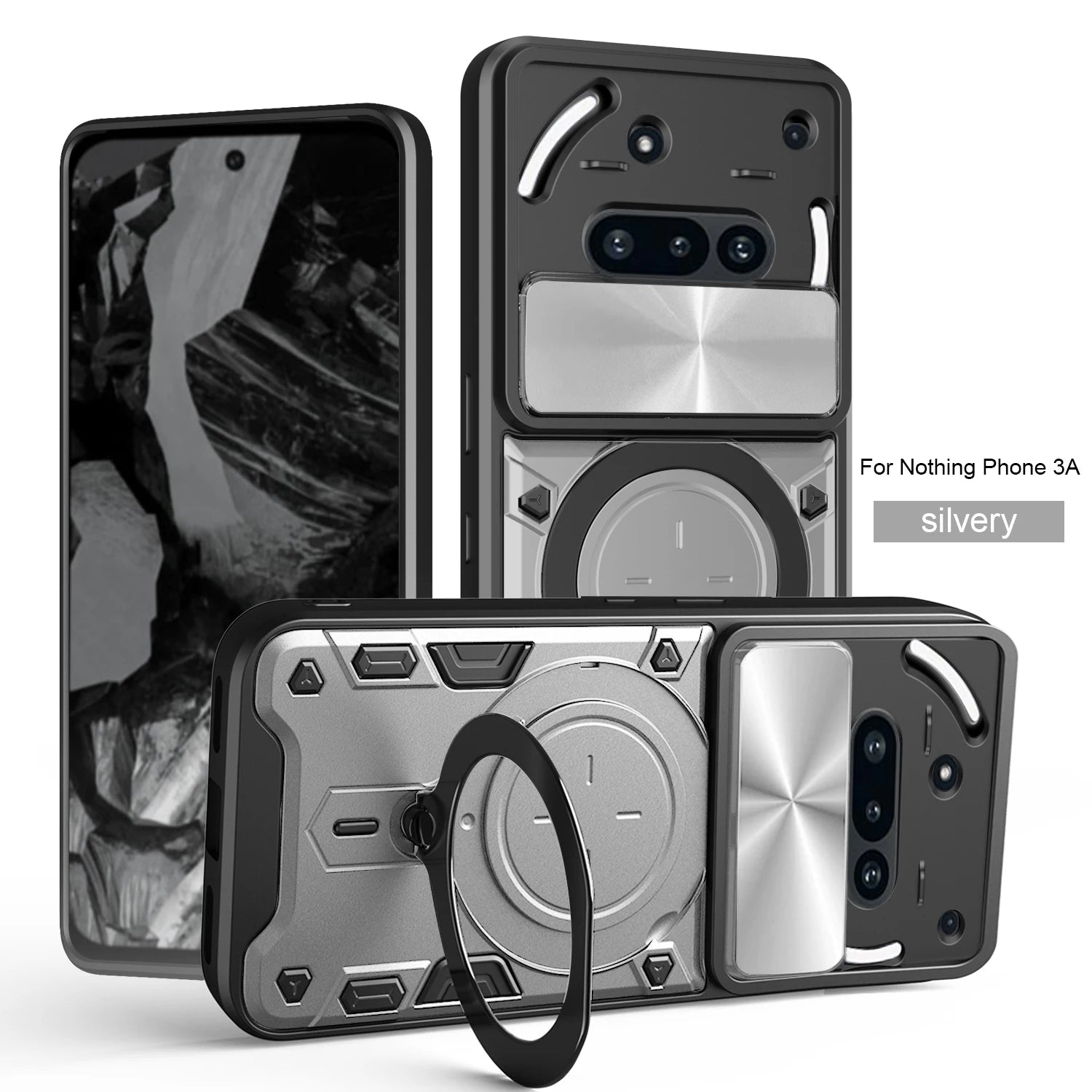 Funda protectora para nada teléfono 3a, funda con soporte de anillo, protección de lente, Fundas Coque Capa