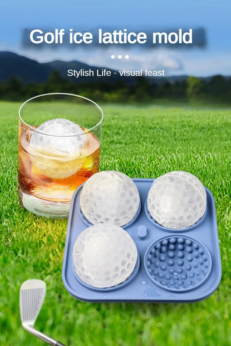 Bola de hielo de silicona para Golf, molde redondo para whisky, especial 4, rejilla de hielo para Golf, herramientas de cocina, molde de hielo reutilizable para whisky, moldes para hielo