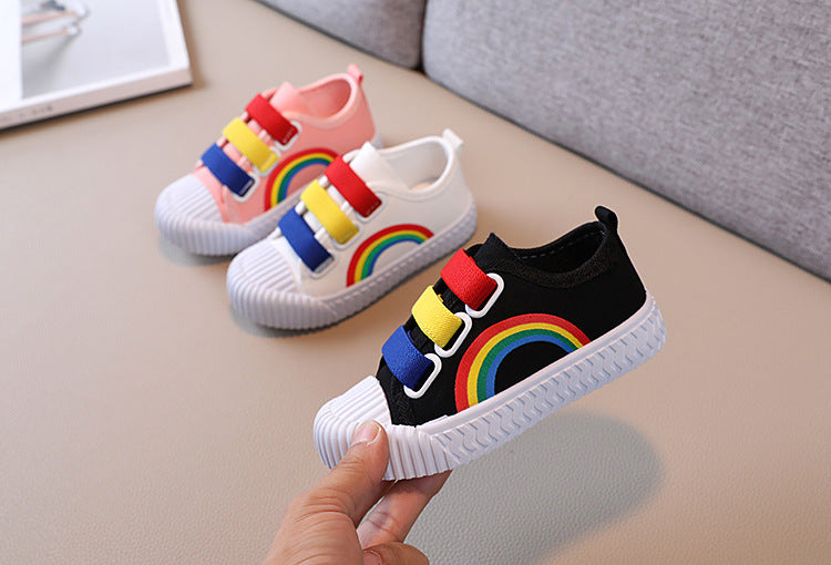 Zapatillas de deporte para niños, zapatos con gancho a la moda para niñas, zapatos de lona informales antideslizantes para estudiantes, zapatos planos de diseñador para primavera y otoño