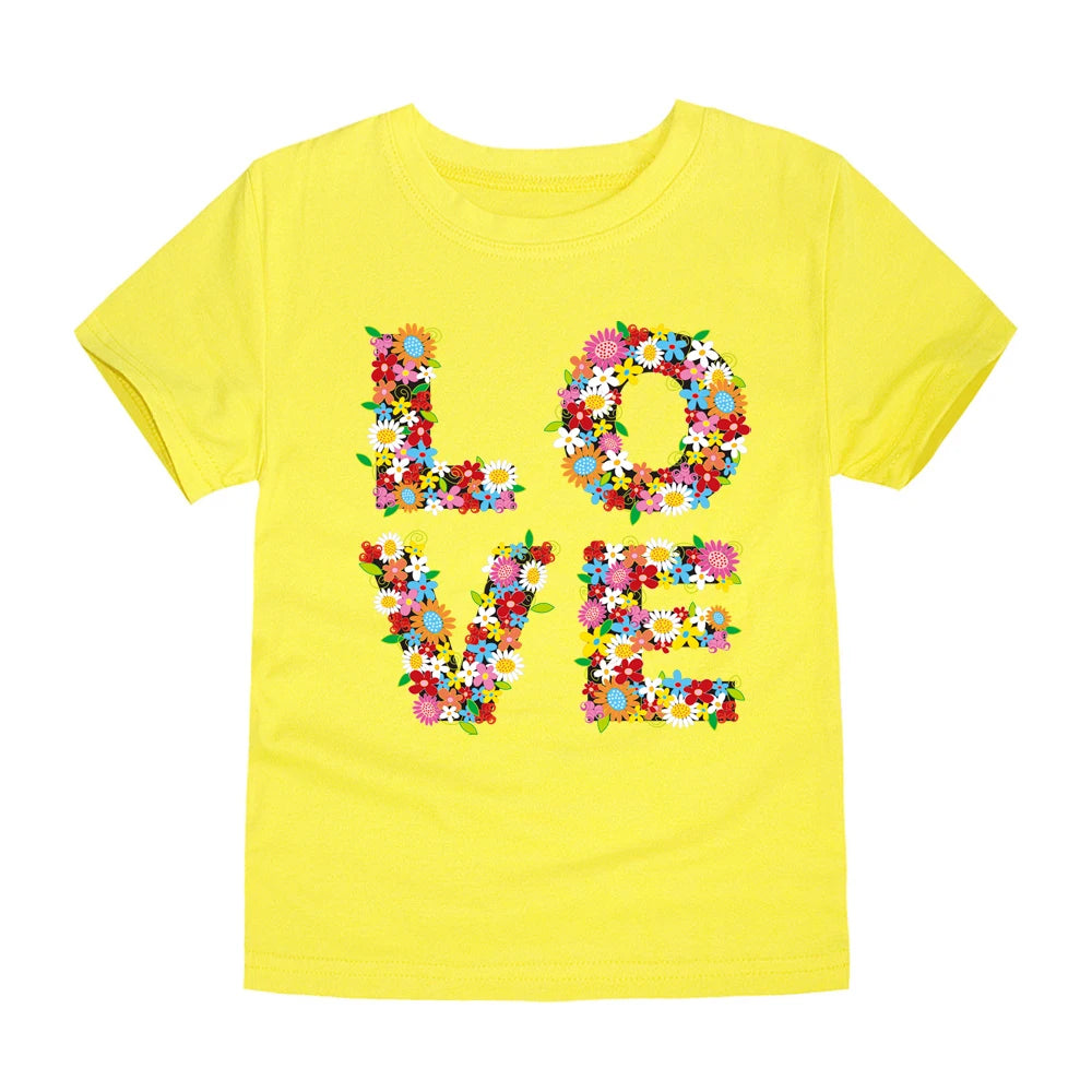 Camisetas con dibujos de arcoíris para niñas, ropa 2024 de algodón para verano, 2 a 3, 4, 5, 6, 7, 8, 9, 10, 11, 12, 13, 14 años, 100%