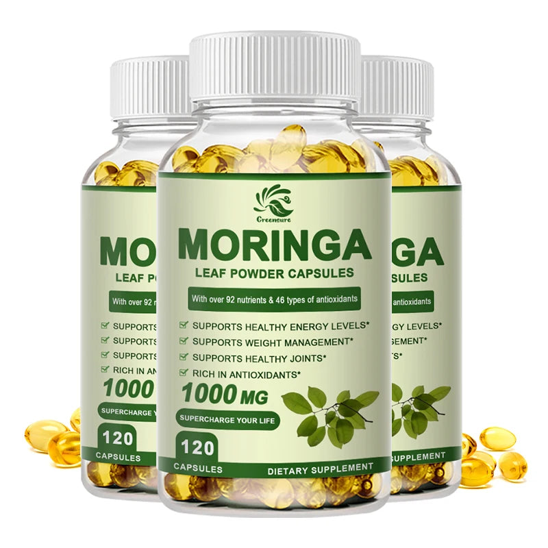 Cápsula de extracto de Moringa antiestrés mejora el sueño mejora la inmunidad antioxidante - 60/120 cápsulas