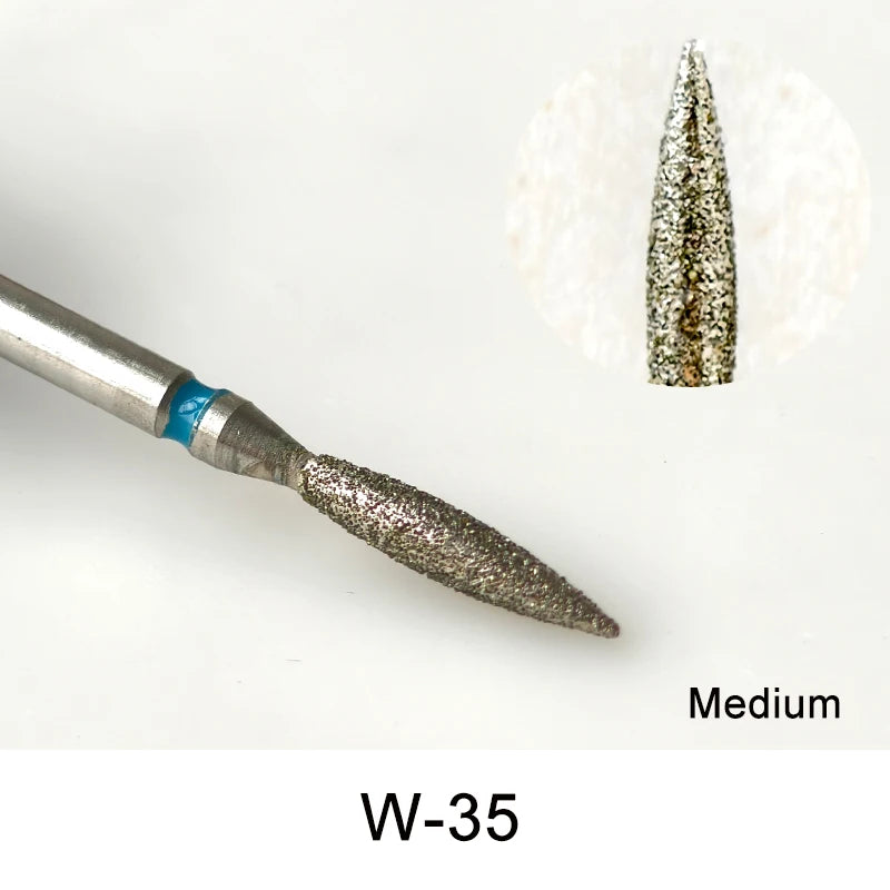 Brocas de cerámica para uñas de diamante, fresa para manicura, limas rotativas para cutículas izquierda y derecha, herramientas de accesorios para uñas DIY