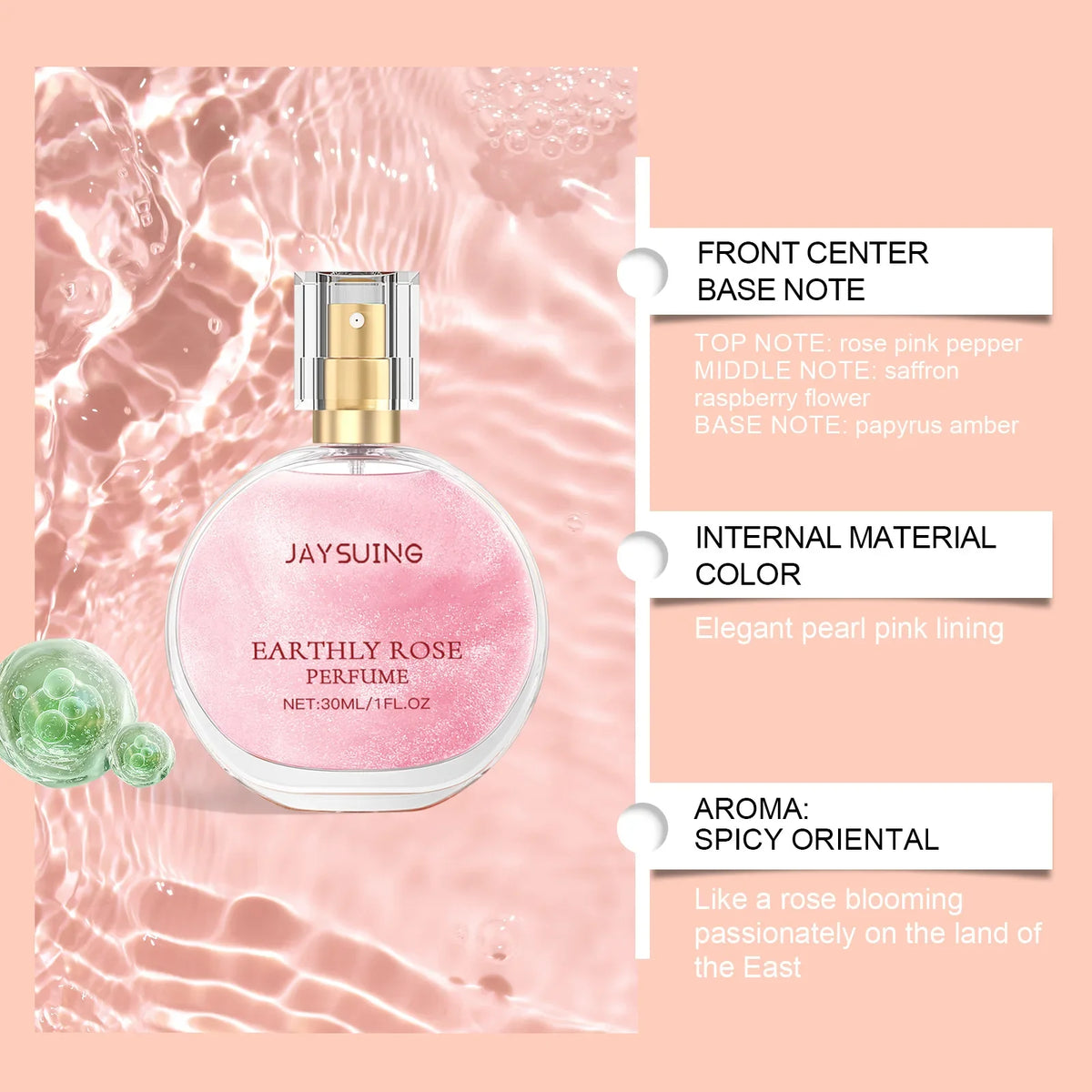 Perfume de larga duración para mujer, fragancias florales rosas, aerosoles corporales, hidratante, aroma fresco, desodorante para la piel, Perfumes de feromonas