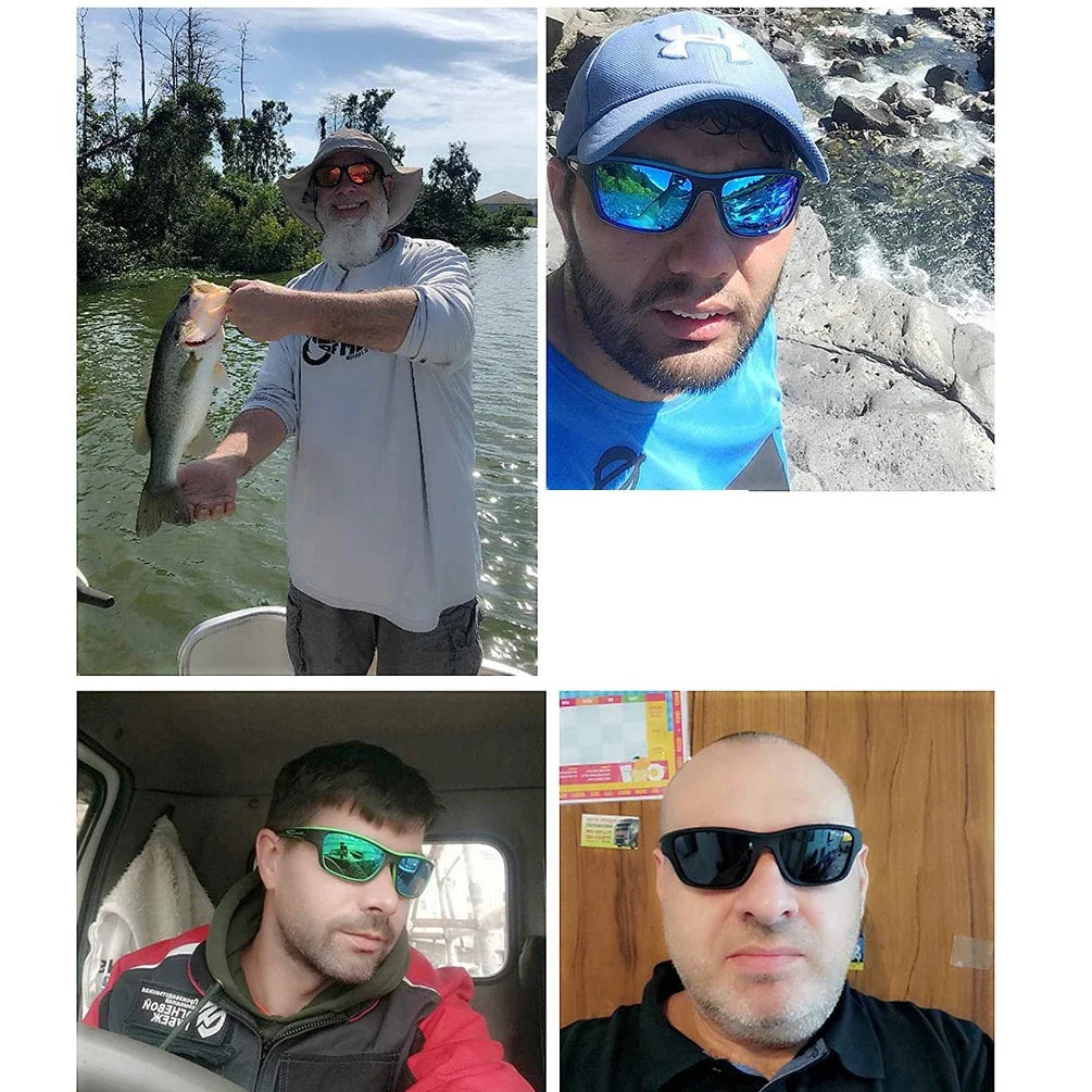 Gafas de Sol Polarizadas UV400, Gafas Clásicas para Conducir y Pescar para Hombres y Mujeres, Lentes de Sol para Senderismo al Aire Libre