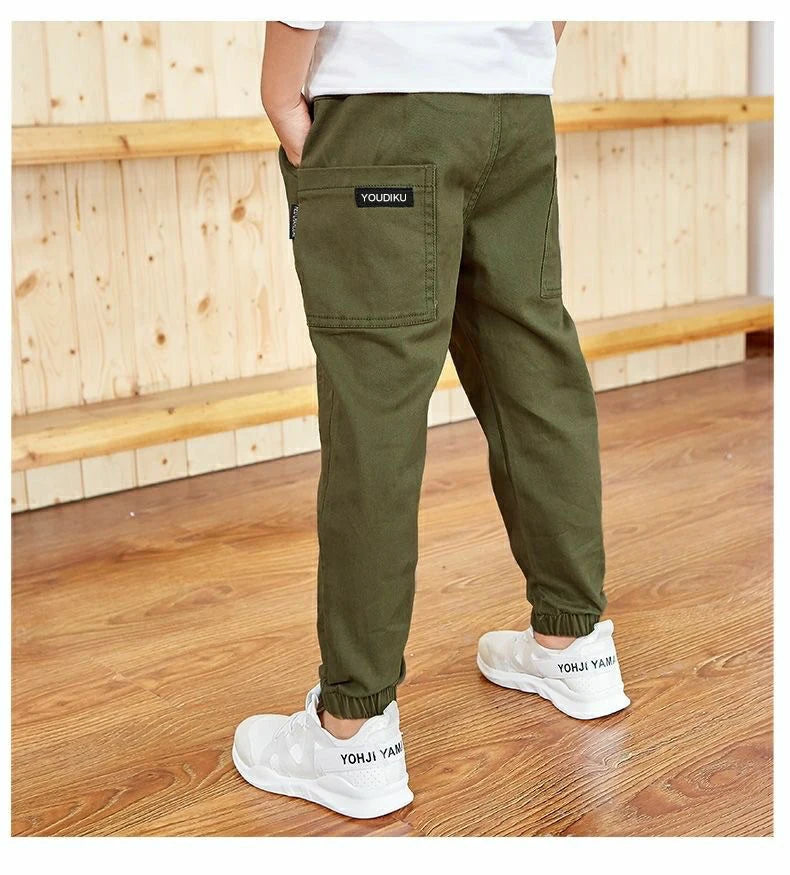 Primavera otoño pantalones de algodón para niños pantalones para niños pantalones deportivos casuales para niños 3 4 5 6 7 8 9 10 11 12 13 años ropa para niños adolescentes