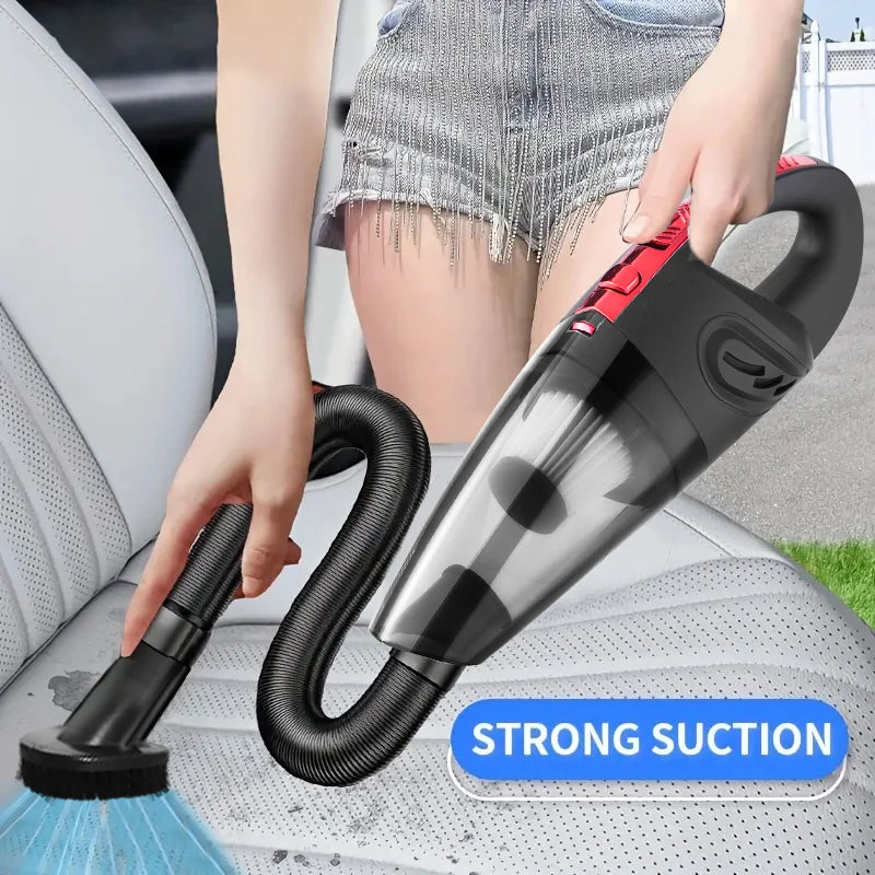 Aspirador inalámbrico portátil, multifunción para coche y hogar de doble uso, batería recargable y duradera, fuerte succión
