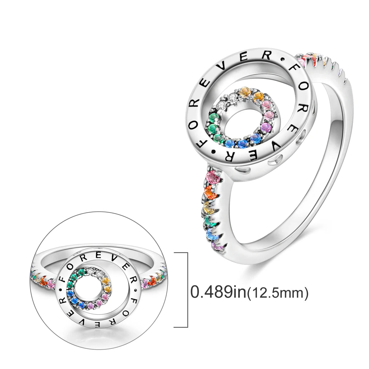 Anillo de plata 925 con diseño Original de luciérnaga y amor infinito, anillos de dedo de circón para mujer, regalo de joyería de boda de alta calidad
