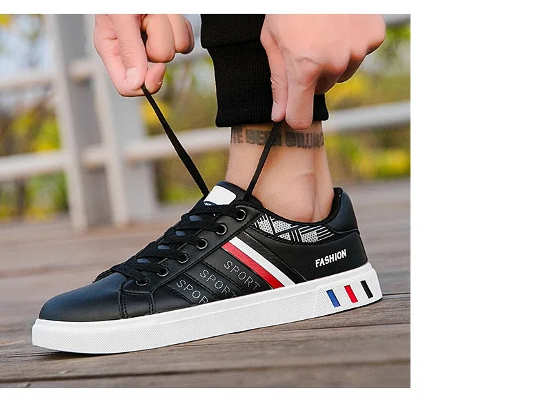 Zapatillas Casuales para Hombre 2026, Nuevas Zapatillas Blancas con Cordones a la Moda, Zapatos Deportivos Cómodos para Estudiantes, Tallas Grandes, Zapatillas Vulcanizadas