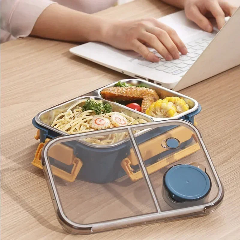 Fiambreras portátiles de 850ml para niños y adultos, caja Bento para sopa térmica, contenedor de almacenamiento de alimentos con calefacción aislada de acero inoxidable