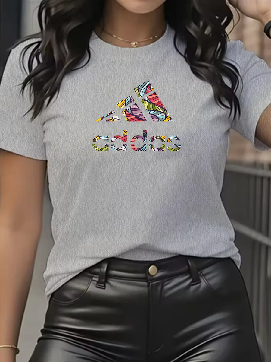 Camiseta de marca a la moda con súper descuento para hombre y mujer, Camiseta de manga corta de algodón puro, ajustada, con cuello redondo, transpirable