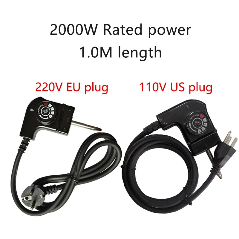 Cable de alimentación de 110V, 220V, 1,5 M, interruptor de Control de temperatura de 5 engranajes/enchufe acoplador 3 en 1, 2500W, accesorios para máquina de barbacoa Hotpot