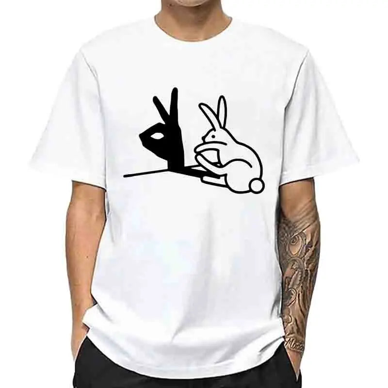 Camiseta informal a la moda para hombre, mezcla de algodón de alta calidad, camiseta con estampado de diseño divertido y fresco, camiseta holgada de verano para hombre, camisetas con cuello redondo para hombre, camiseta sup