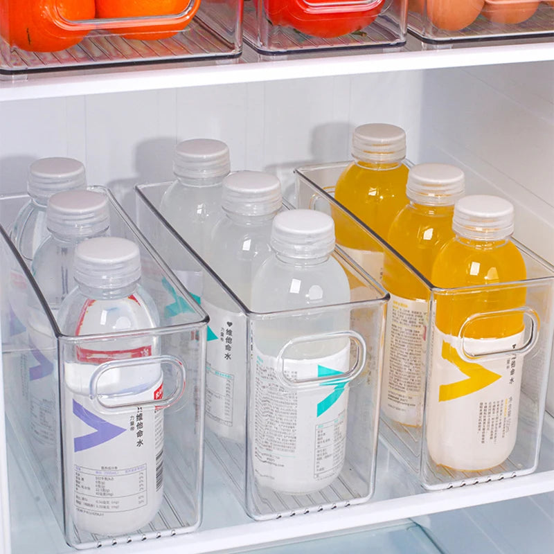 Caja de almacenamiento transparente para refrigerador, organizador de frutas y verduras, contenedor transparente para cocina, almacenamiento de alimentos y bebidas, 2030