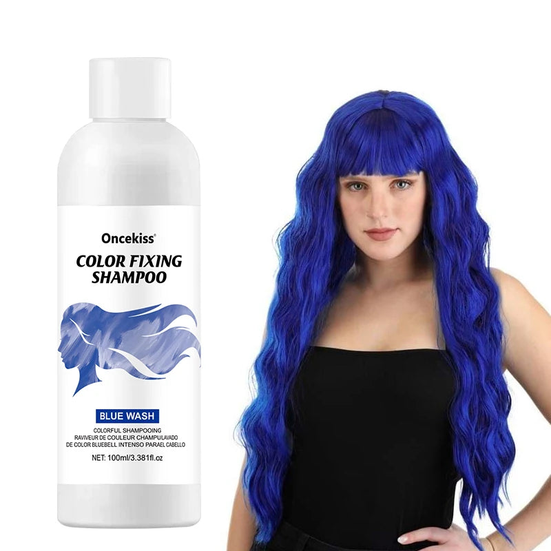 Champú semipermanente para teñir el cabello, champú invisible que protege y fijar el color, color instantáneo del cabello, brillo duradero, cuidado del cabello