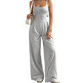 Mono informal con cuello Halter para mujer, mono sin mangas con Espalda descubierta, liso, para uso diario, pantalones hasta el suelo, primavera y verano