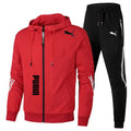 Conjunto de chándal de primavera y otoño para hombre, Sudadera con capucha de manga larga y Joggers, ropa deportiva de 2 piezas para correr y Fitness, ropa informal