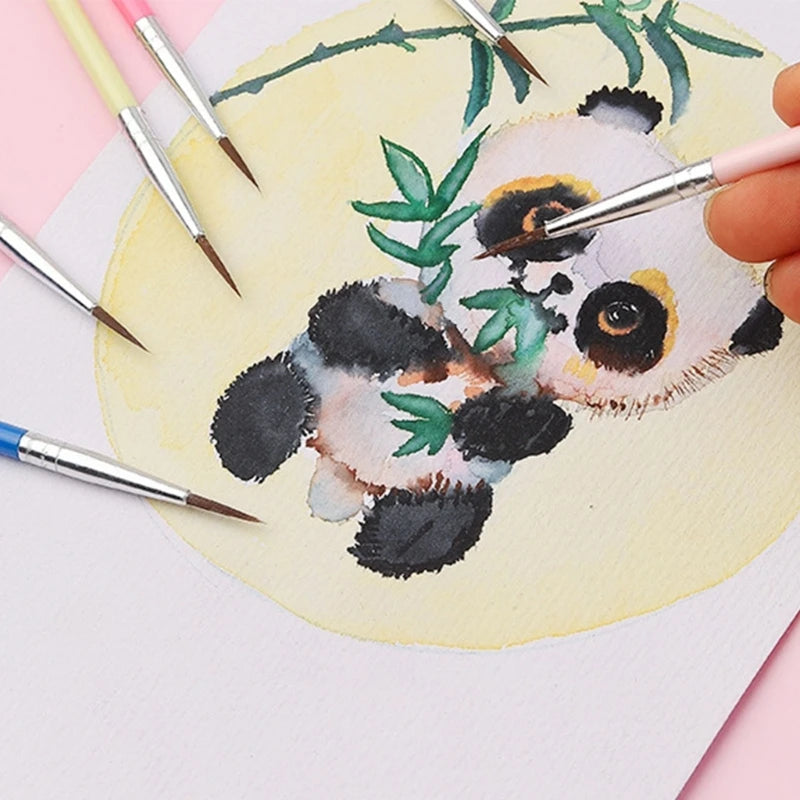Pincel pintado a mano, pinceles pintura acrílica para nailon, juegos 10 piezas, juego pinceles
