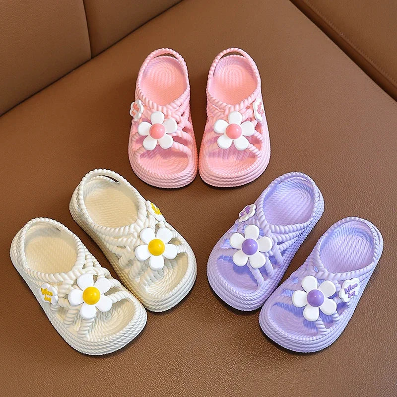 Nuevas Pantuflas Infantiles de Verano para Niñas y Niños, Antideslizantes para Baño y Playa, Sandalias de Suela Blanda para Bebés