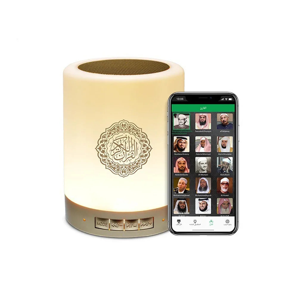 Azan-luz nocturna musulmana, Corán, portátil, inalámbrico, Caixa De Som, Altavoz Bluetooth, caja De sonido De música, lámpara sagrada Blutooth, Mini deflector