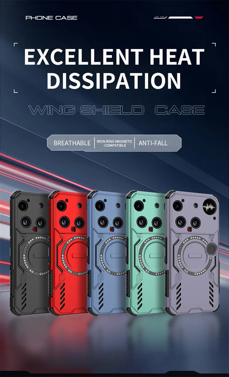 Funda de disipación de calor para Nothing Phone 3 3a Lite 4a Pro, protección de lente, carga inalámbrica magnética, carcasa trasera, Funda Coque