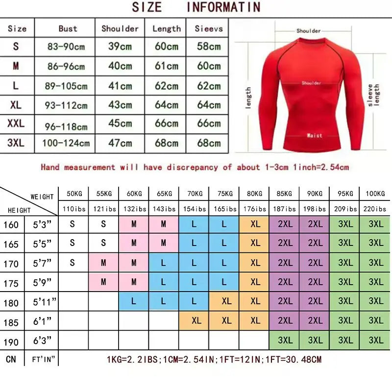 Camisa de compresión de manga larga para hombre de secado rápido |   Top deportivo para culturismo, fitness, gimnasio, entrenamiento