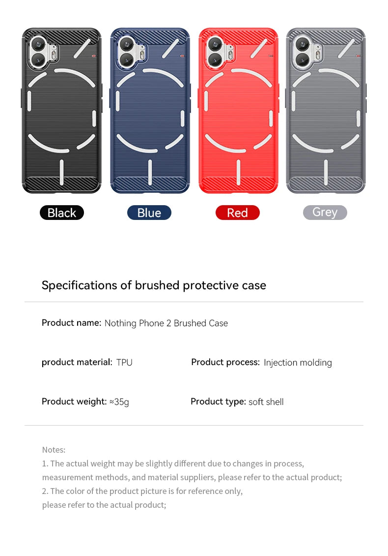 Funda protectora resistente a los golpes para teléfono Nothing, 1, 2