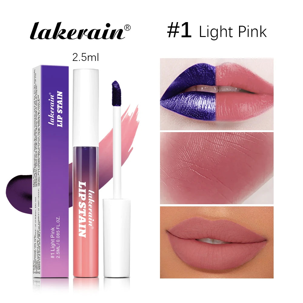 Brillo de labios resistente al agua de larga duración para mujer, juego de brillo de labios rosa resistente a la transferencia, brillo de labios Natural
